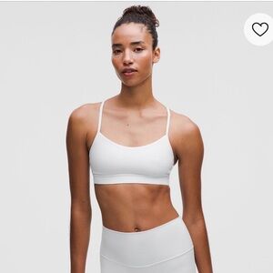 NWT Lululemon Flow Y Nulu White Sports Bra